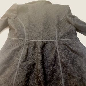 Knee length black lace spring/fall jacket XL White House Black Market NEW!